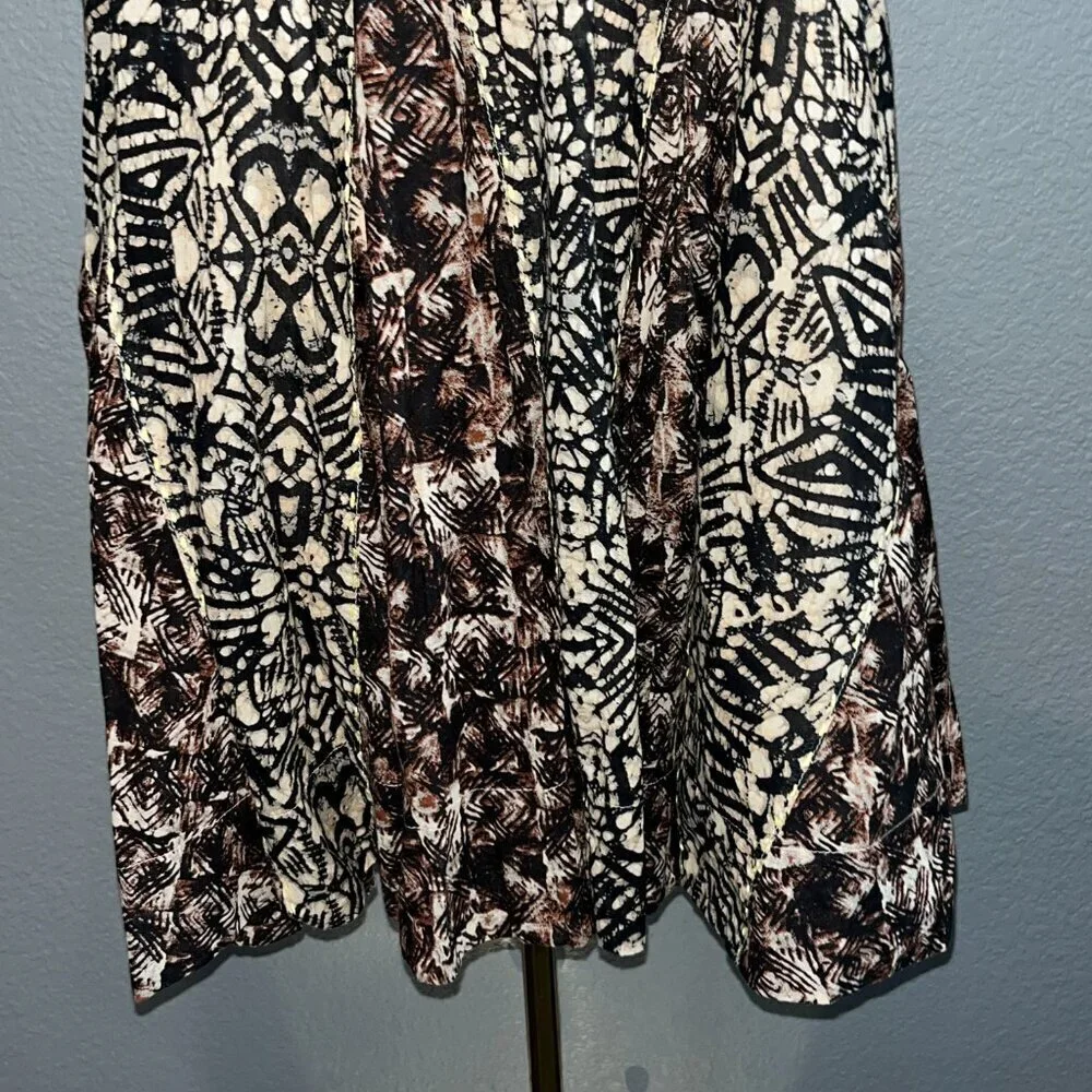 FREE PEOPLE Batik Tribal Flowy Boho Bohemian Flowy Baby Doll Dress - NWT - XS